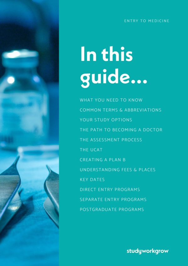 Sample page of the Entry to Medicine Guide Australia